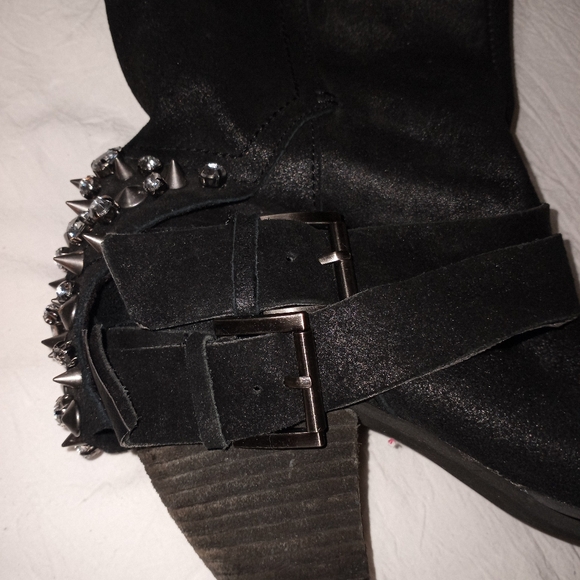 Naughty Monkey Stud & Rhinestone Heel Boots - Picture 4 of 6